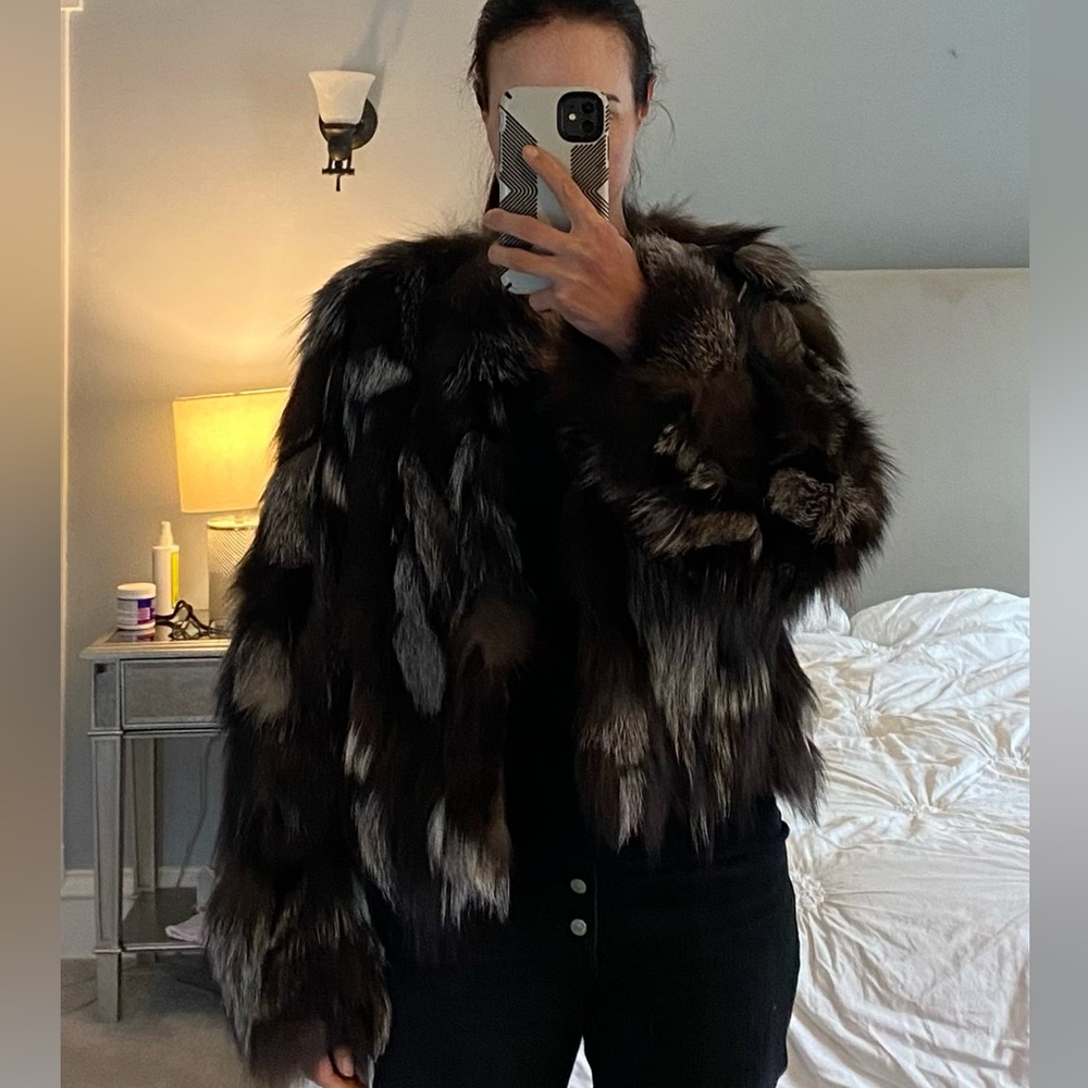 NWT Auth Pologeoris Patchwork Fox Jacket